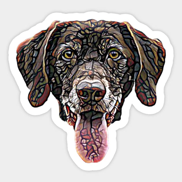 Chocolate Labrador Retriever Face Chocolate Labrador Sticker